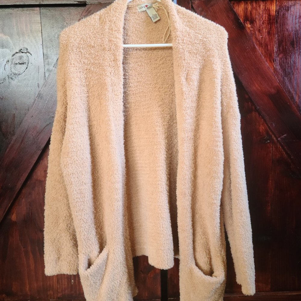 Fuzzy Cream Cardigan
